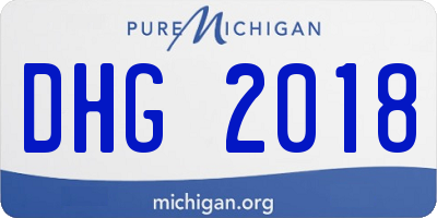 MI license plate DHG2018