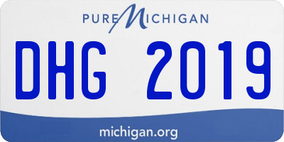 MI license plate DHG2019