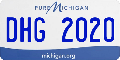 MI license plate DHG2020