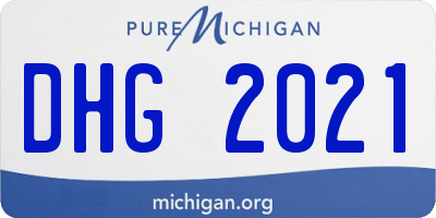 MI license plate DHG2021