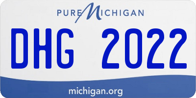 MI license plate DHG2022