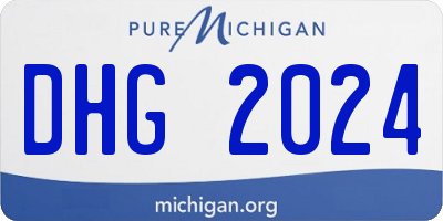 MI license plate DHG2024