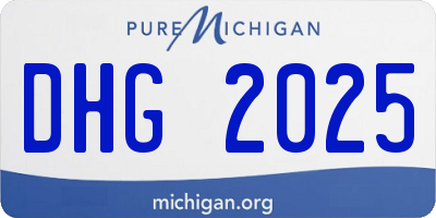 MI license plate DHG2025