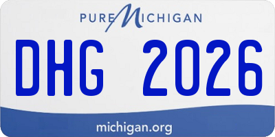 MI license plate DHG2026