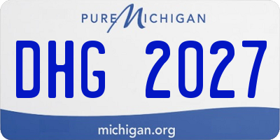MI license plate DHG2027