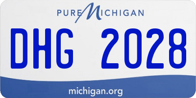 MI license plate DHG2028