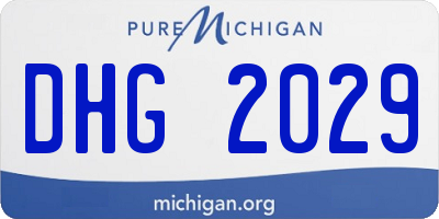 MI license plate DHG2029