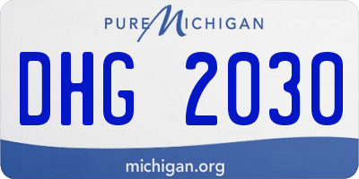 MI license plate DHG2030