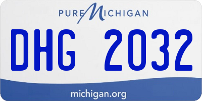 MI license plate DHG2032