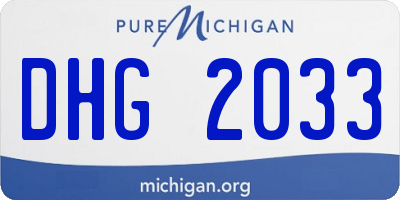 MI license plate DHG2033