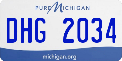 MI license plate DHG2034