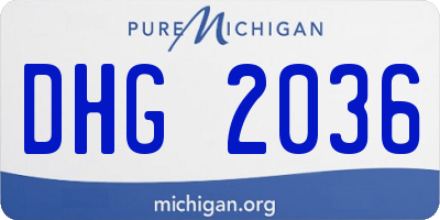 MI license plate DHG2036