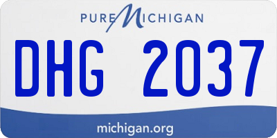 MI license plate DHG2037