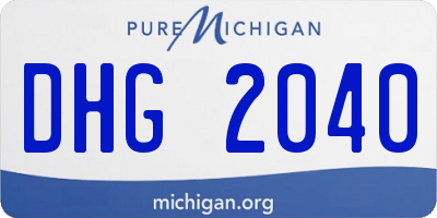 MI license plate DHG2040