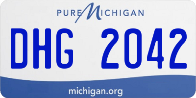 MI license plate DHG2042