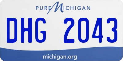 MI license plate DHG2043