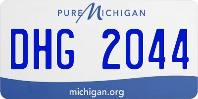 MI license plate DHG2044