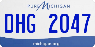 MI license plate DHG2047