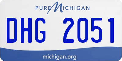 MI license plate DHG2051