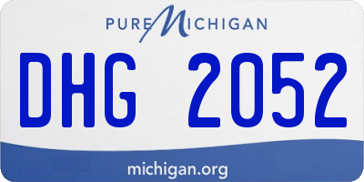 MI license plate DHG2052