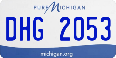 MI license plate DHG2053