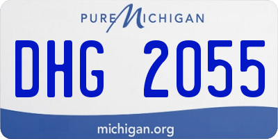 MI license plate DHG2055