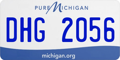 MI license plate DHG2056