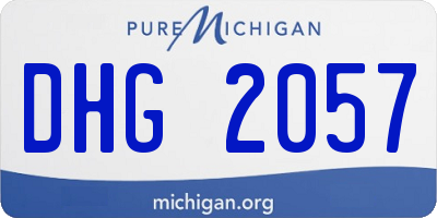 MI license plate DHG2057