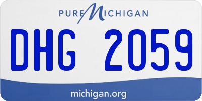 MI license plate DHG2059