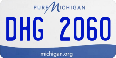 MI license plate DHG2060