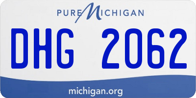 MI license plate DHG2062