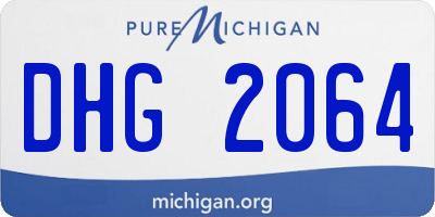 MI license plate DHG2064