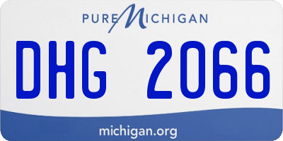 MI license plate DHG2066