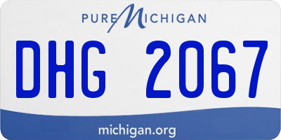 MI license plate DHG2067