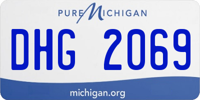 MI license plate DHG2069