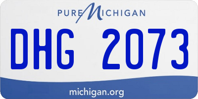 MI license plate DHG2073