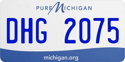 MI license plate DHG2075