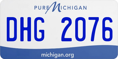 MI license plate DHG2076