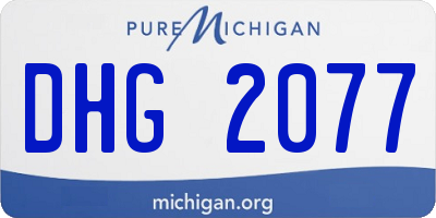 MI license plate DHG2077