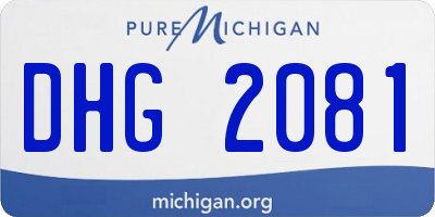 MI license plate DHG2081