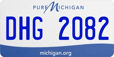 MI license plate DHG2082