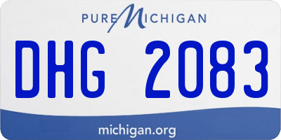 MI license plate DHG2083