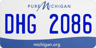MI license plate DHG2086