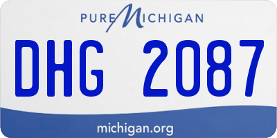 MI license plate DHG2087
