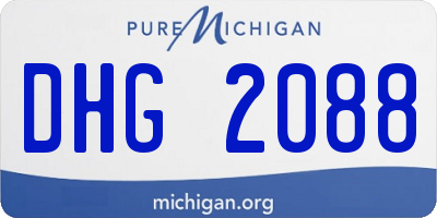 MI license plate DHG2088
