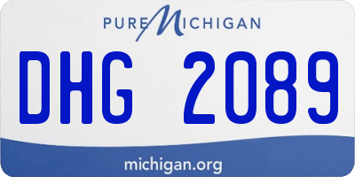 MI license plate DHG2089