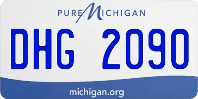 MI license plate DHG2090
