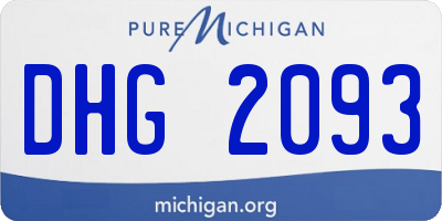 MI license plate DHG2093