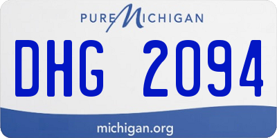 MI license plate DHG2094