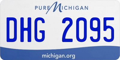 MI license plate DHG2095